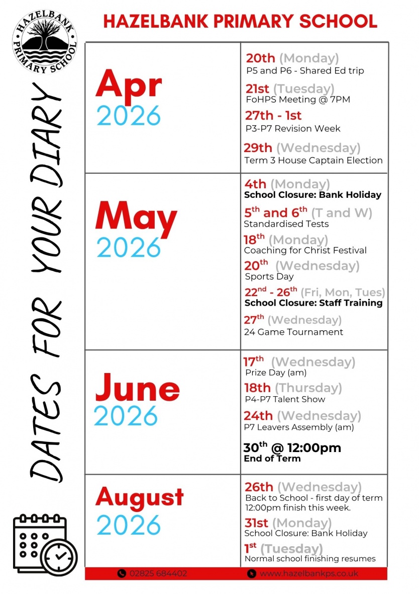 Dates For Your Dairy 